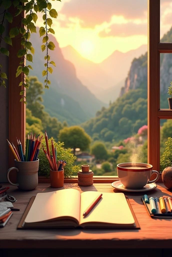 فن التباطؤ صباح هادئ مع فنجان قهوة وكتاب – بداية يوم ببطء وراحة